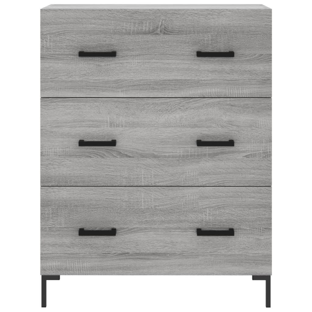 Buffet haut Sonoma gris 69,5x34x180 cm Bois d'ingénierie