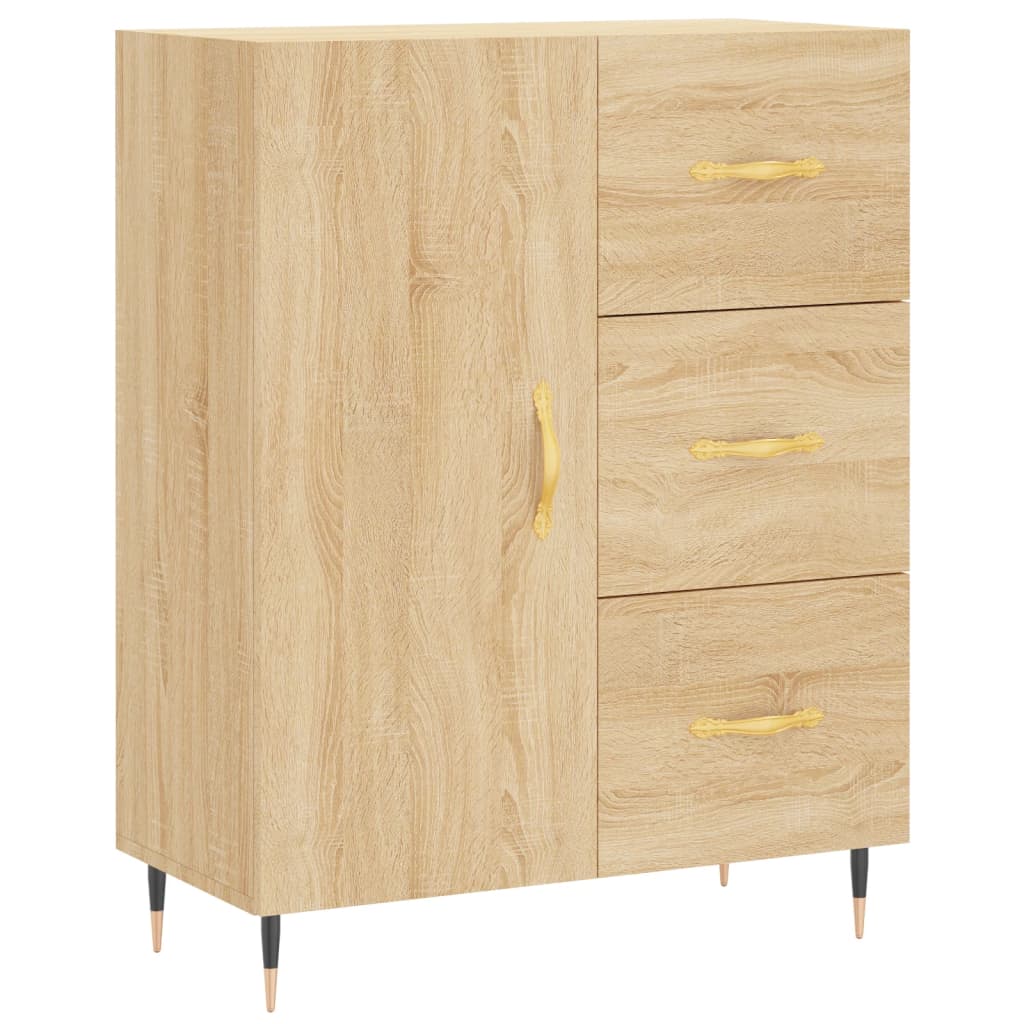 Buffet haut Chêne sonoma 69,5x34x180 cm Bois d'ingénierie