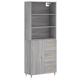 Buffet haut Sonoma gris 69,5x34x180 cm Bois d'ingénierie