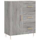 Sonoma high sideboard gray 69.5x34x180 cm Engineered wood