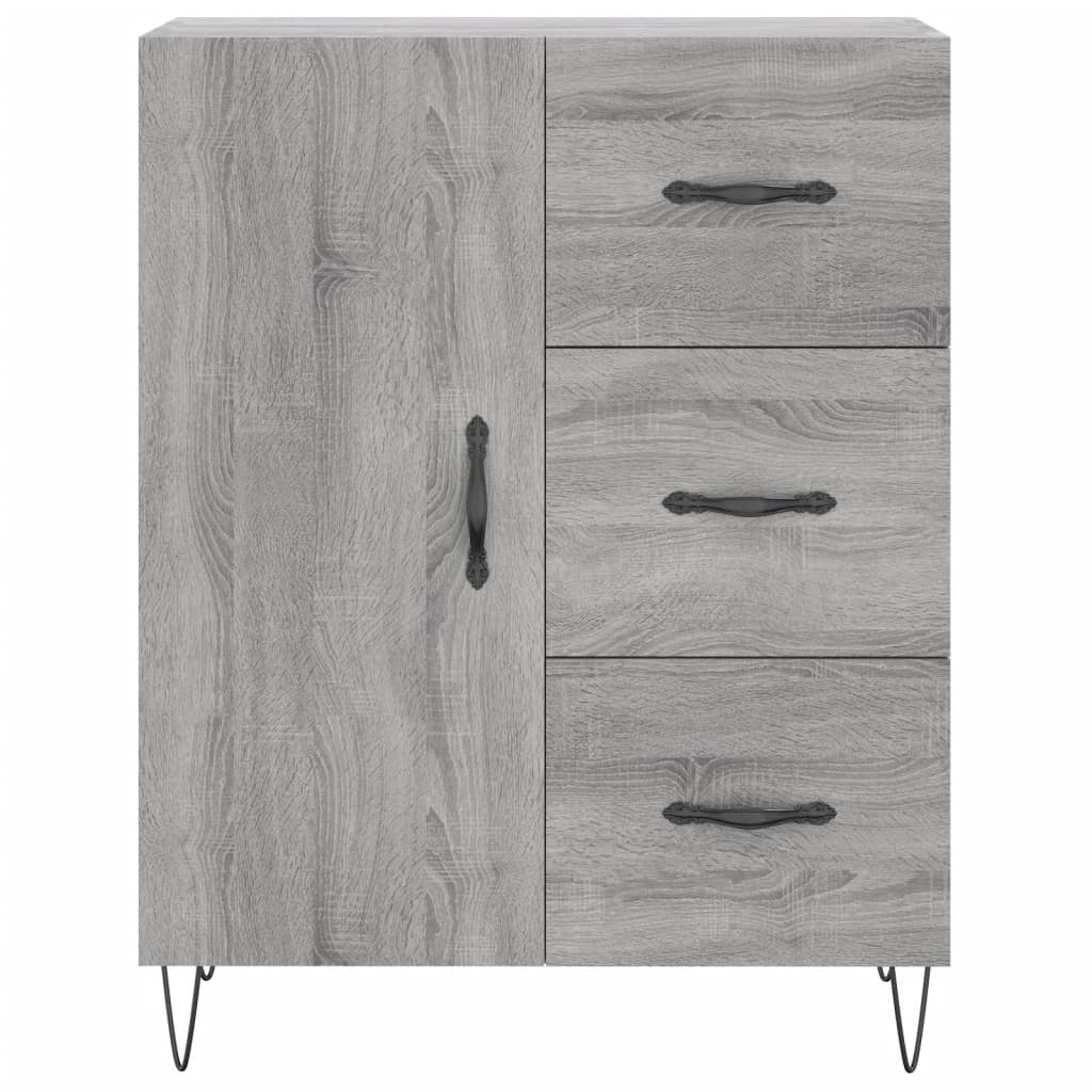 Buffet haut Sonoma gris 69,5x34x180 cm Bois d'ingénierie