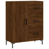 High sideboard Brown oak 69.5x34x180 cm Engineered wood