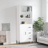 High sideboard White 69.5x34x180 cm Engineered wood