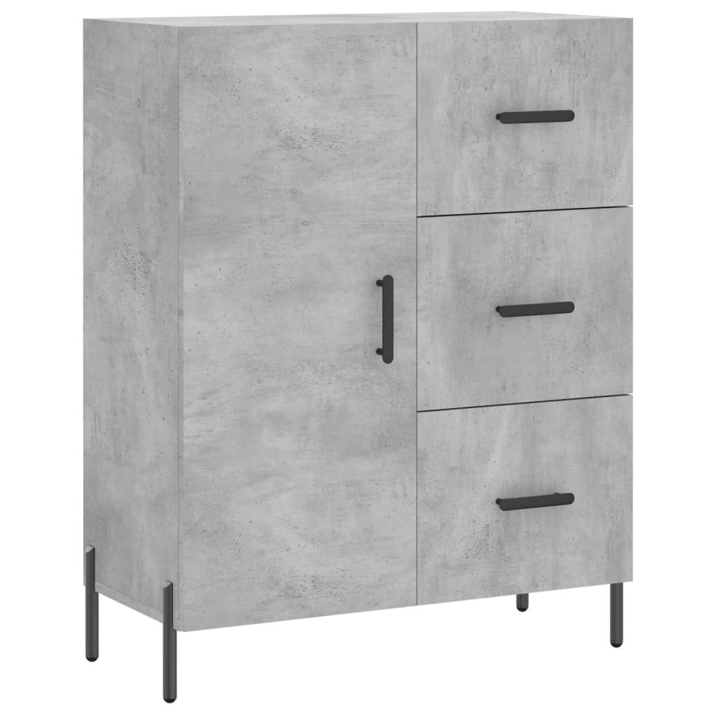 High sideboard Concrete gray 69.5x34x180 cm Engineered wood