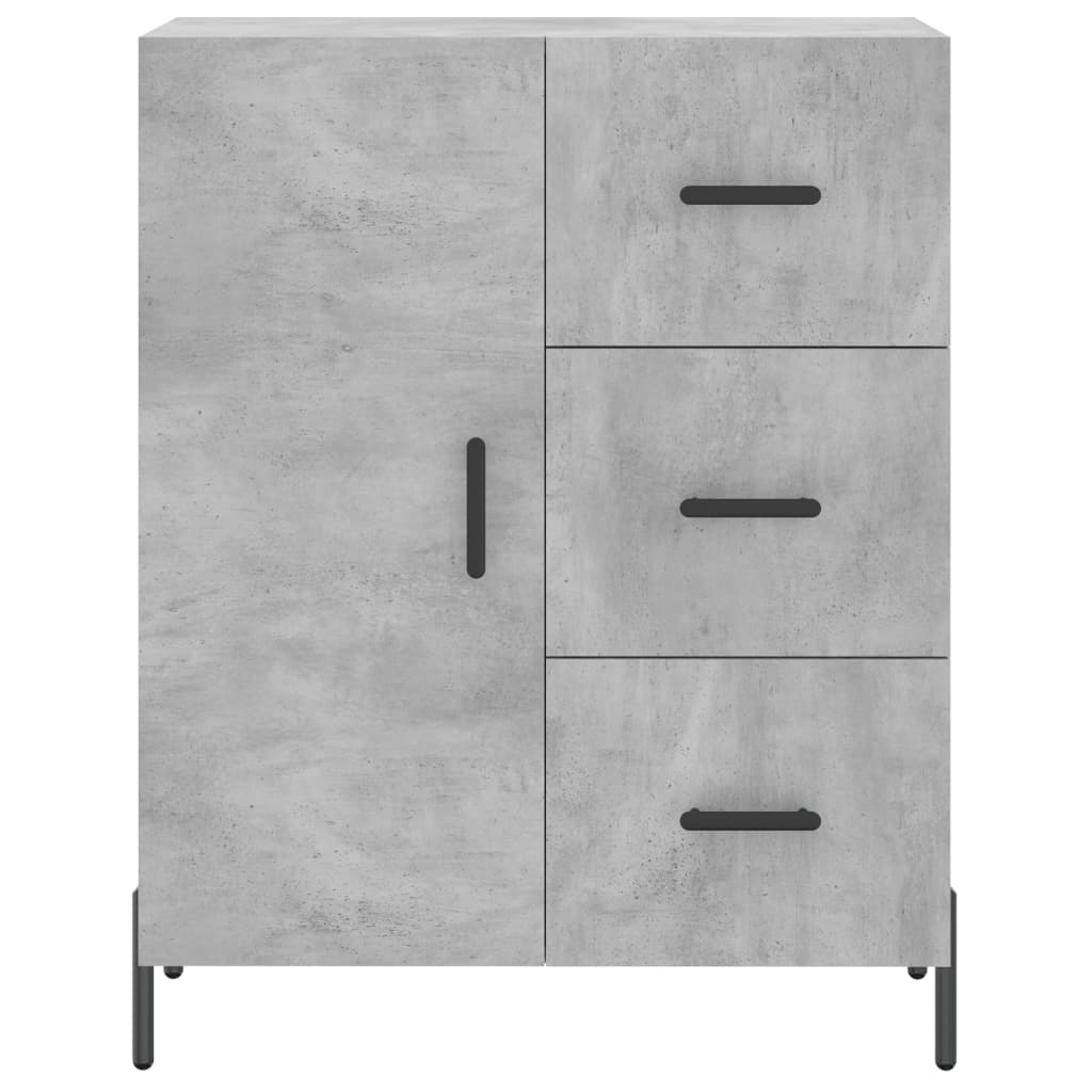 High sideboard Concrete gray 69.5x34x180 cm Engineered wood