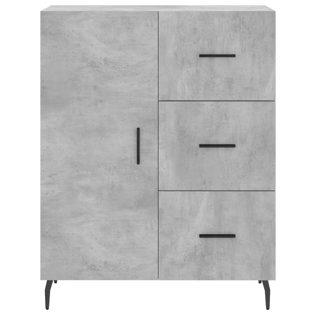 High sideboard Concrete gray 69.5x34x180 cm Engineered wood