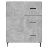 High sideboard Concrete gray 69.5x34x180 cm Engineered wood