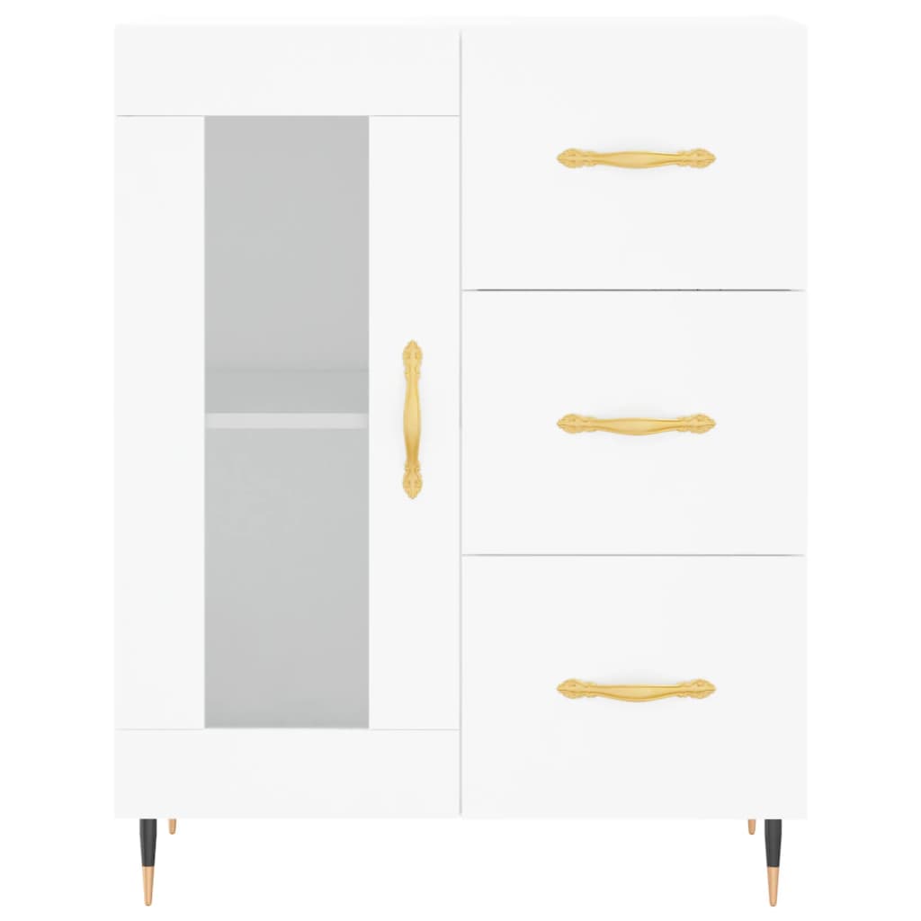 High sideboard White 69.5x34x180 cm Engineered wood