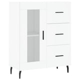 High sideboard White 69.5x34x180 cm Engineered wood