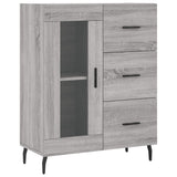 Sonoma high sideboard gray 69.5x34x180 cm Engineered wood