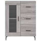 Sonoma high sideboard gray 69.5x34x180 cm Engineered wood