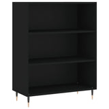 Black sideboard 69.5x32.5x180 cm engineered wood