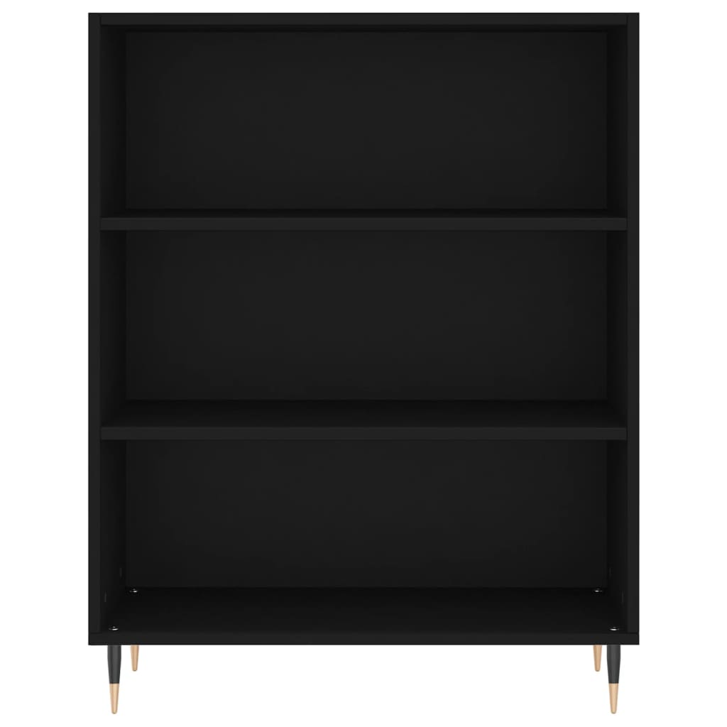 Black sideboard 69.5x32.5x180 cm engineered wood