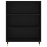 Black sideboard 69.5x32.5x180 cm engineered wood