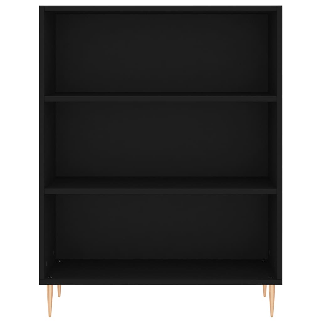 Buffet noir 69,5x32,5x180 cm bois d'ingénierie