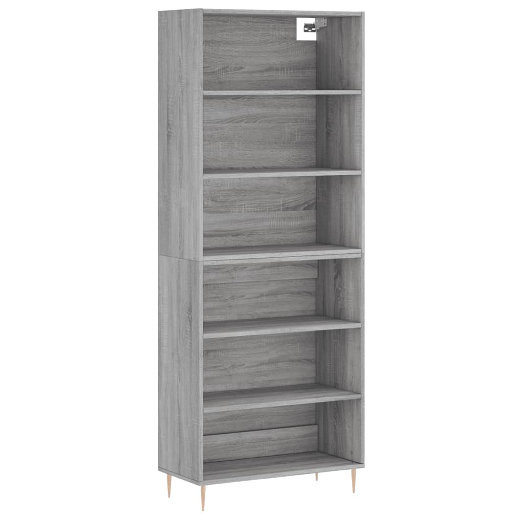 Buffet sonoma gris 69,5x32,5x180 cm bois d'ingénierie