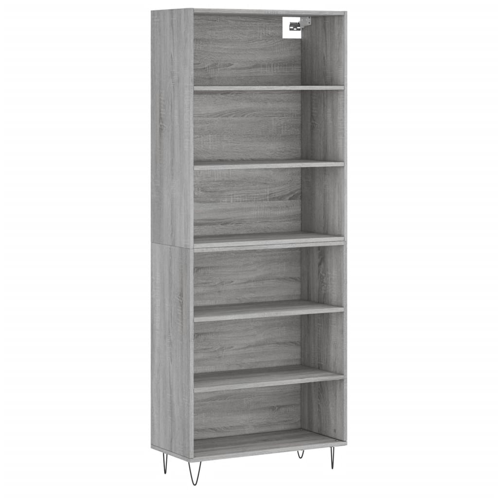 Buffet sonoma gris 69,5x32,5x180 cm bois d'ingénierie