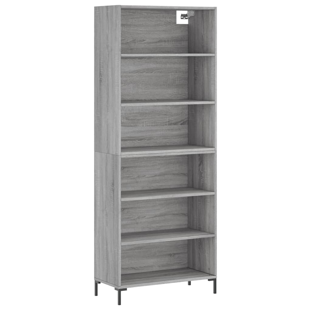 Buffet sonoma gris 69,5x32,5x180 cm bois d'ingénierie