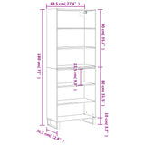 Buffet sonoma gris 69,5x32,5x180 cm bois d'ingénierie