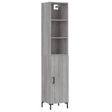 Buffet haut Sonoma gris 34,5x34x180 cm Bois d'ingénierie