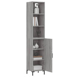 Buffet haut Sonoma gris 34,5x34x180 cm Bois d'ingénierie