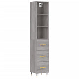 Buffet haut Sonoma gris 34,5x34x180 cm Bois d'ingénierie