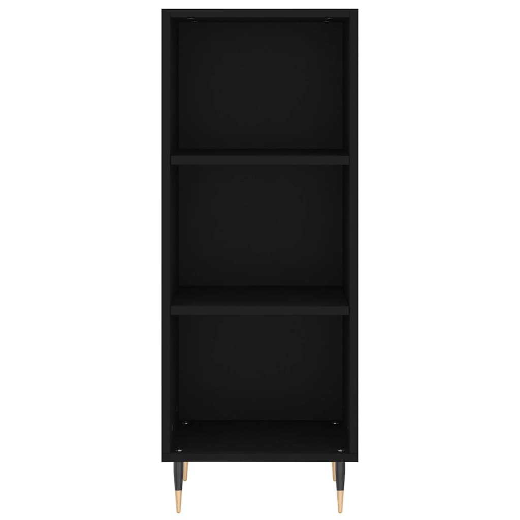 High sideboard Black 34.5x32.5x180 cm Engineered wood