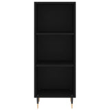 High sideboard Black 34.5x32.5x180 cm Engineered wood