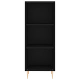 High sideboard Black 34.5x32.5x180 cm Engineered wood