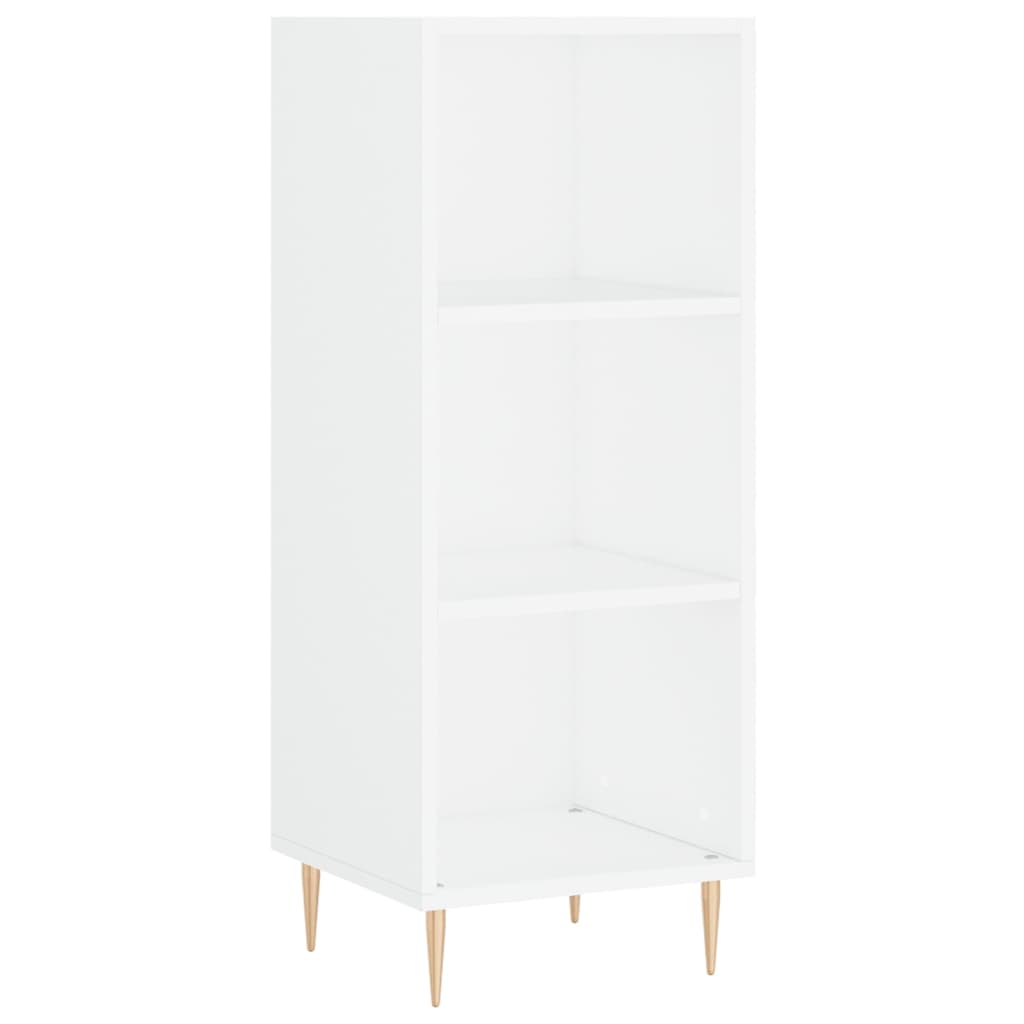 Buffet haut Blanc brillant 34,5x32,5x180 cm Bois d'ingénierie