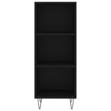 High sideboard Black 34.5x32.5x180 cm Engineered wood