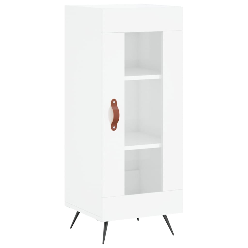 High sideboard Glossy white 34.5x34x180 cm Engineered wood