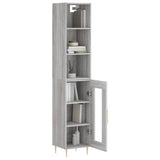 Buffet haut Sonoma gris 34,5x34x180 cm Bois d'ingénierie