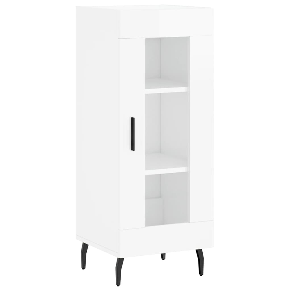 High sideboard Glossy white 34.5x34x180 cm Engineered wood