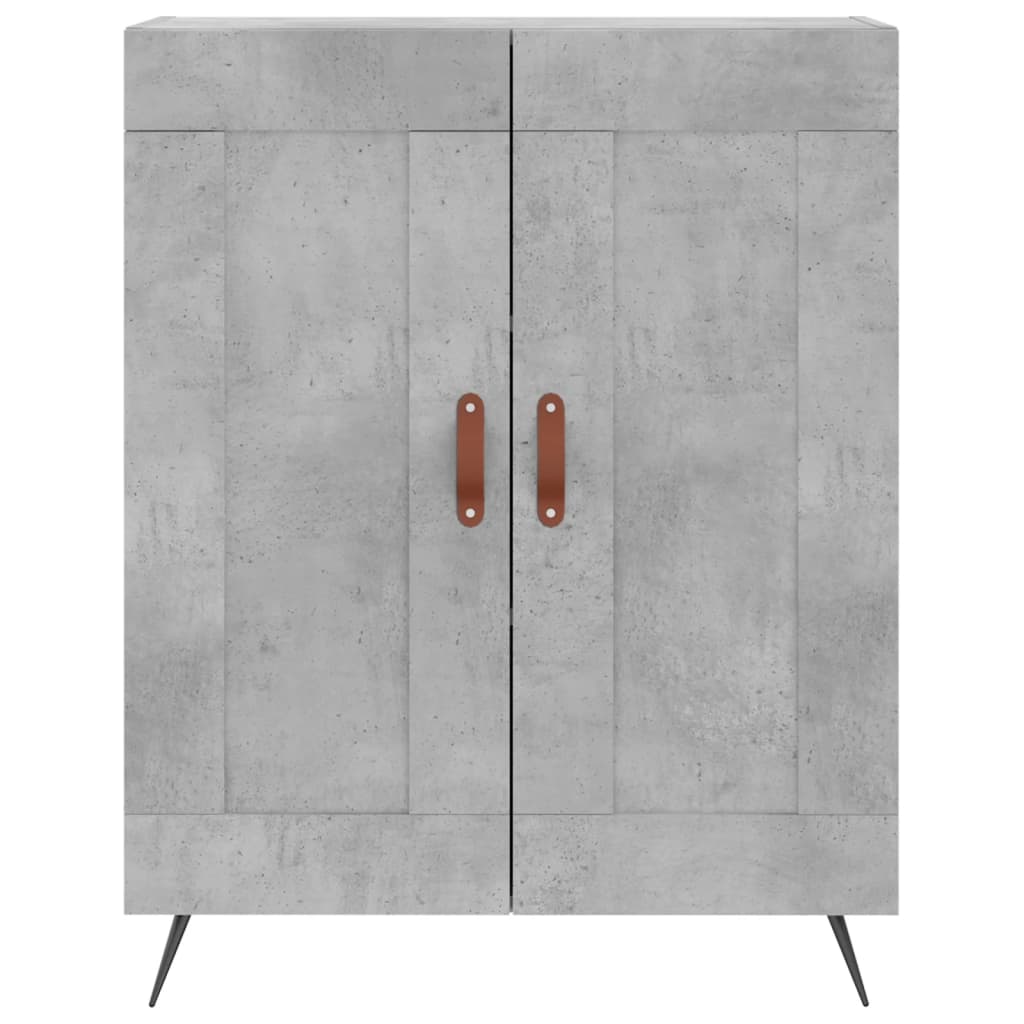 High sideboard Concrete gray 69.5x34x180 cm Engineered wood