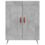 High sideboard Concrete gray 69.5x34x180 cm Engineered wood