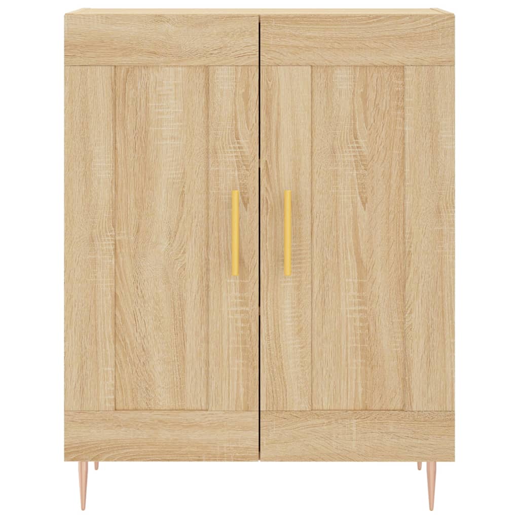 High sideboard Sonoma oak 69.5x34x180 cm Engineered wood