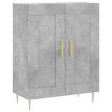 High sideboard Concrete gray 69.5x34x180 cm Engineered wood