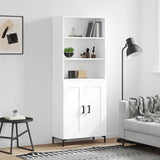 High sideboard White 69.5x34x180 cm Engineered wood