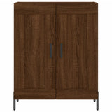 High sideboard Brown oak 69.5x34x180 cm Engineered wood