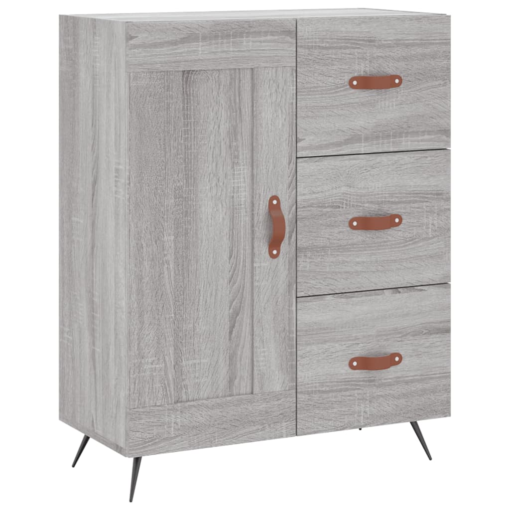 Buffet haut Sonoma gris 69,5x34x180 cm Bois d'ingénierie