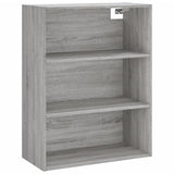 Sonoma high sideboard gray 69.5x34x180 cm Engineered wood