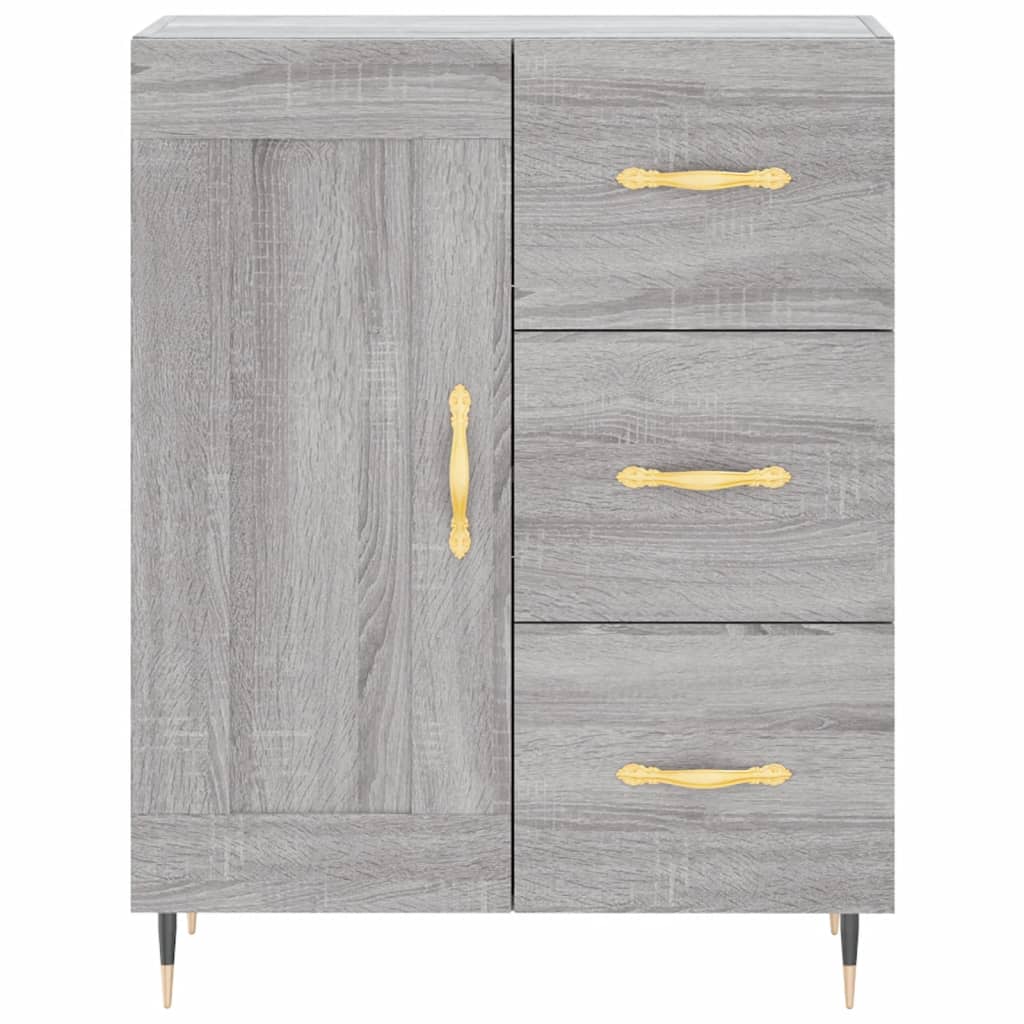 Sonoma high sideboard gray 69.5x34x180 cm Engineered wood