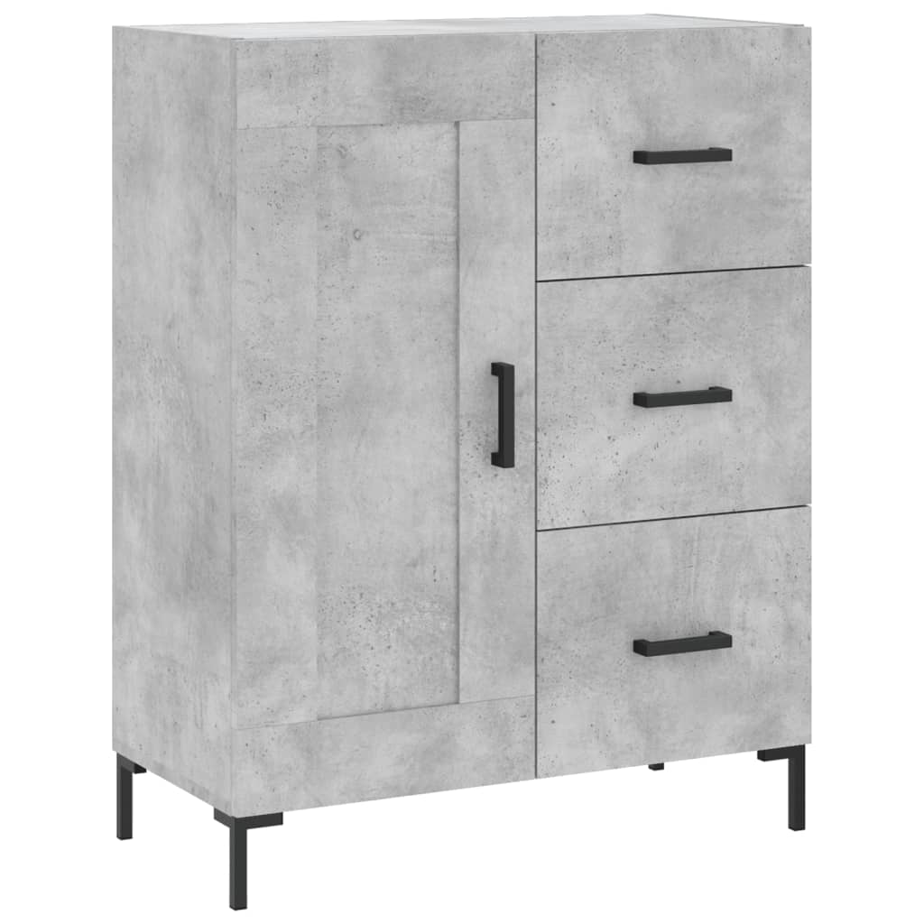 High sideboard Concrete gray 69.5x34x180 cm Engineered wood