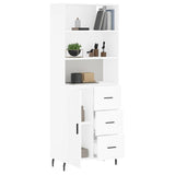 High sideboard White 69.5x34x180 cm Engineered wood