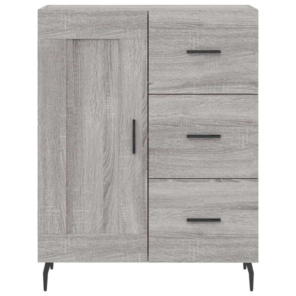 Sonoma high sideboard gray 69.5x34x180 cm Engineered wood