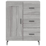 Sonoma high sideboard gray 69.5x34x180 cm Engineered wood