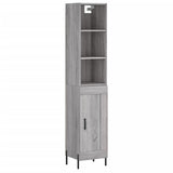 Buffet haut Sonoma gris 34,5x34x180 cm Bois d'ingénierie