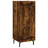 Buffet haut Chêne fumé 34,5x34x180 cm Bois d'ingénierie