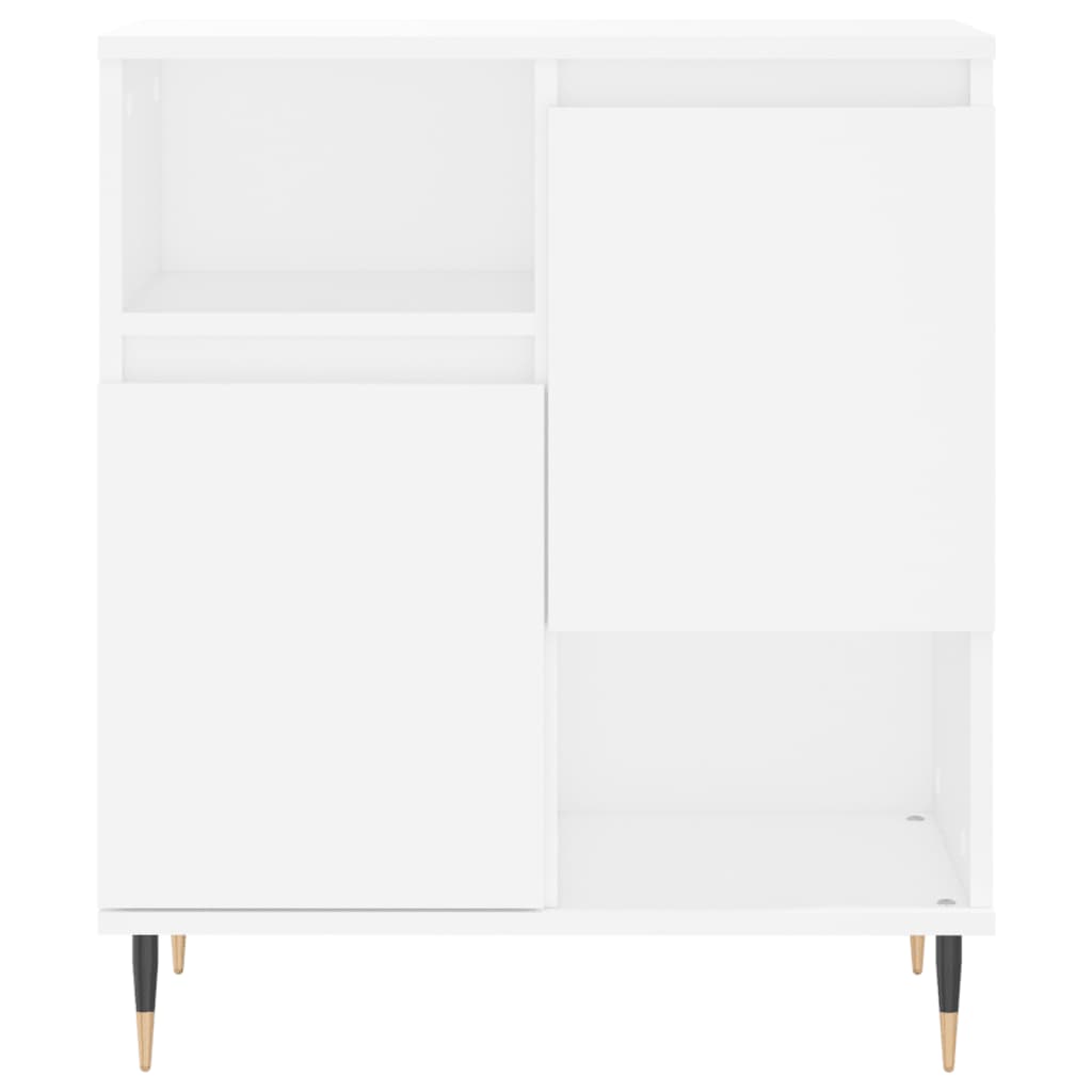 Buffets 2 pcs blanc bois d'ingénierie